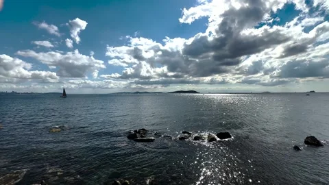 A sea view from Istanbul Stock Footage 293908372