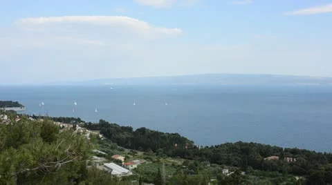 Sea View from Marjan Forest Park in Split, Croatia 스톡 동영상 12120165