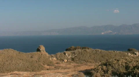 Sea view from a mountain Stock Footage 505261