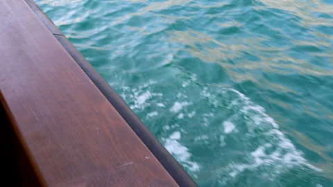 Sea view from moving boat Stock Footage 327981710