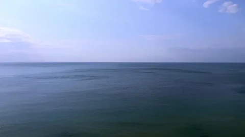 Sea view panorama horizontal view Stock Footage 252056316