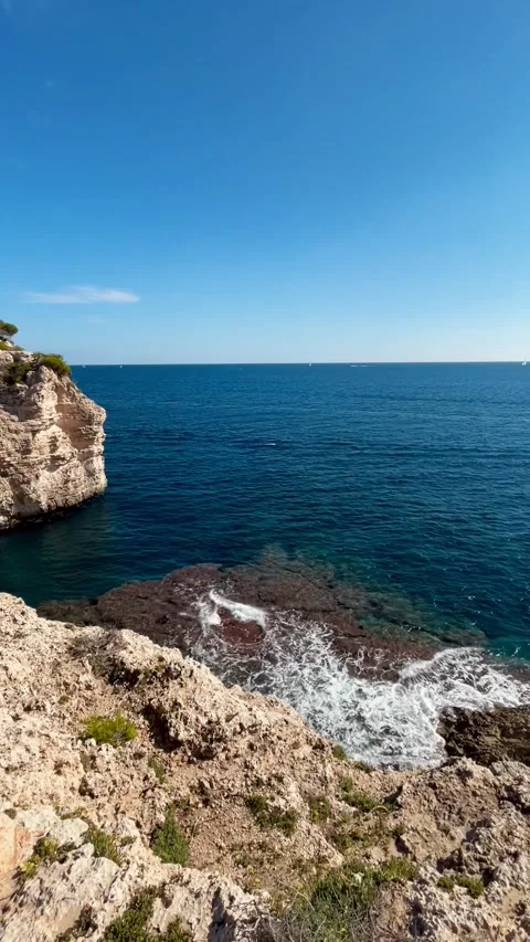 Sea view from the rock Stock Footage 192970593