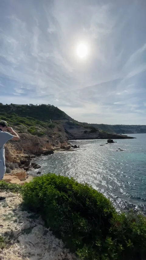 Sea view from the rock Stock Footage 192970957
