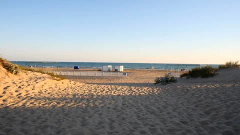 Sea ​​view from the sand dunes Stock Footage 93461054