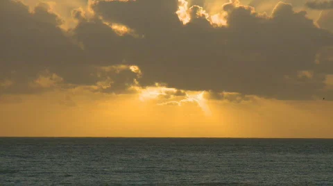 Sea view sunset  Stock Footage 618733