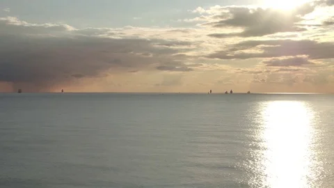 Sea View at Sunset Video stock 83398976