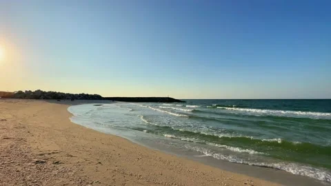 Sea view at sunset Stock Footage 233735086