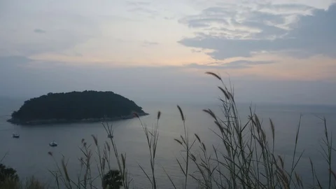 Sea view with Sunset sky background Vidéo 82403370