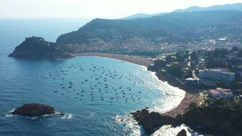 Sea View Tossa de mar Vídeo Stock 115663034