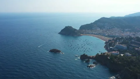 Sea view Tossa de mar Spain Stock-Footage 115664432