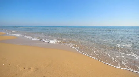 Sea view on white beach Stock Footage 48478644