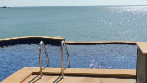 Sea views and pool Stock Footage 112657298