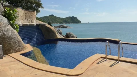 Sea views and pool Stock-Footage 112657414