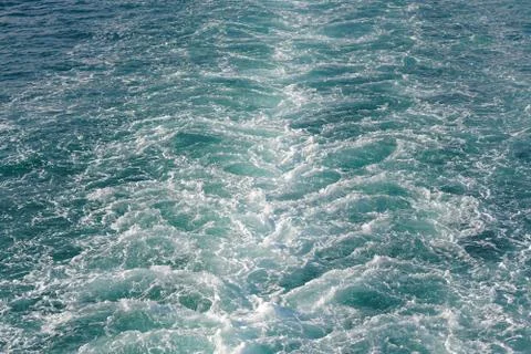 Sea wake trail Stock Photos