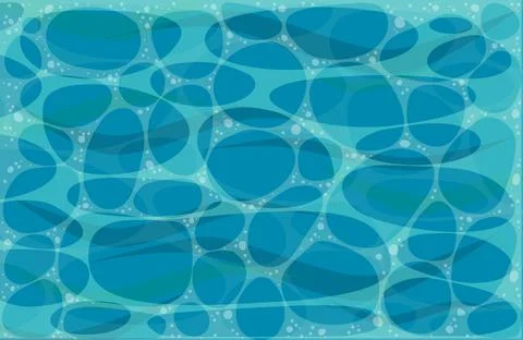 Sea water background vector aqua illustration. blue ocean water surface with Stock Illustration