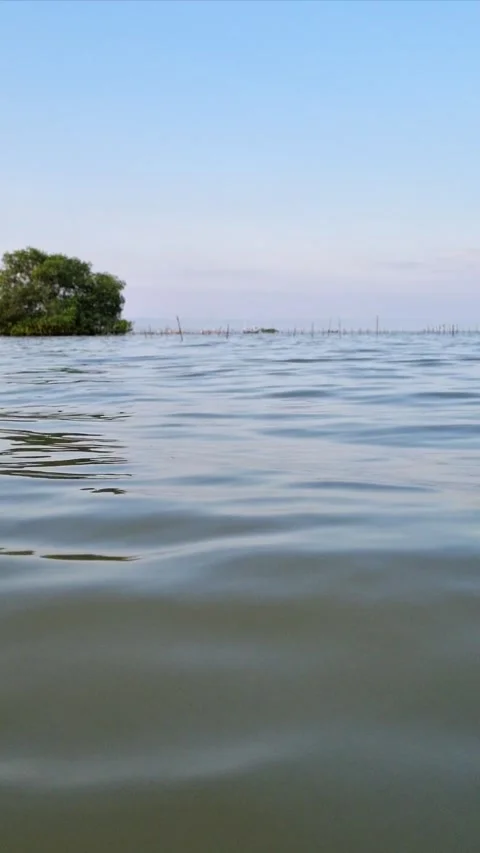 Sea water flows quickly Stock Footage 277790243