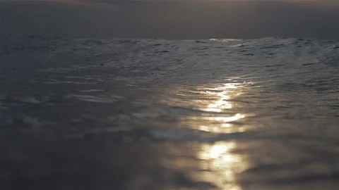 Sea water reflection texture Low Angle View, Sunrise Or SunsetOcean glare Stock Footage 217958524