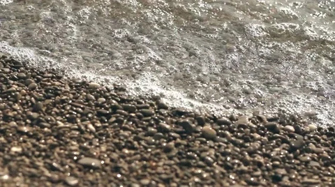 Sea water on small rocks Stock-Footage 47993556