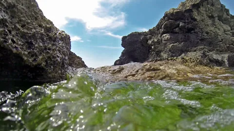 Sea water splash 動画素材 25599553