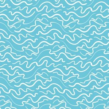 Sea water surface seamless vector pattern texture Stock Illustration