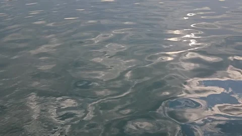 Sea water surface with sunlight reflection, natural background Stock Footage 265240988