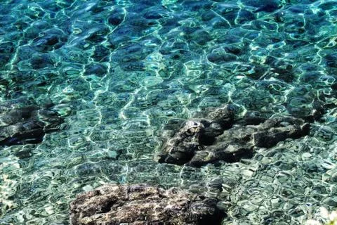 Sea water with waves Stock Photos