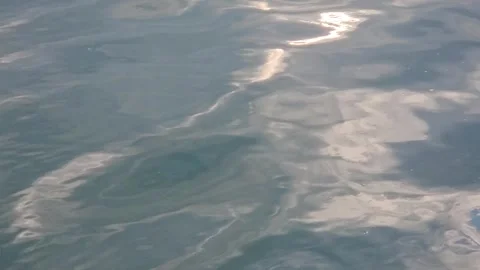 Sea water waves with sunlight reflection, natural background Stock Footage 243888497