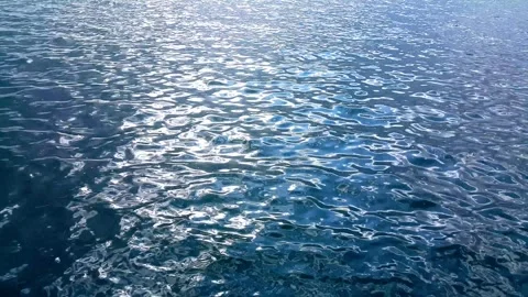 Sea water waves surface with sunlight reflection, beautiful natural background Stock Footage 243207584