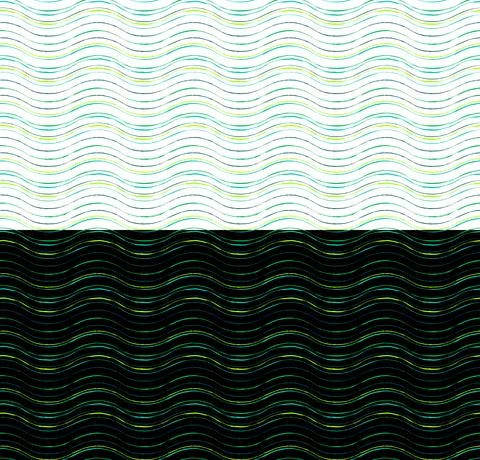 Sea Wave, abstract seamless pattern. Hand painte doodle ink line, nautical style Stock Illustration