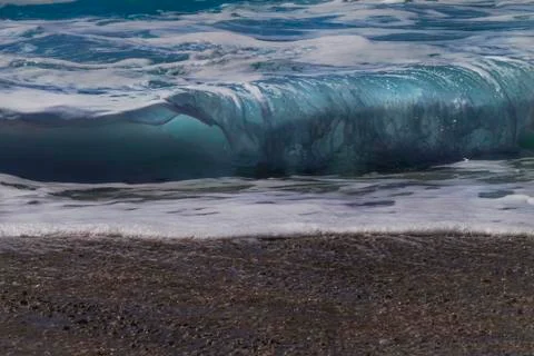 Sea wave background. View of the waves from the beach Stock Photos