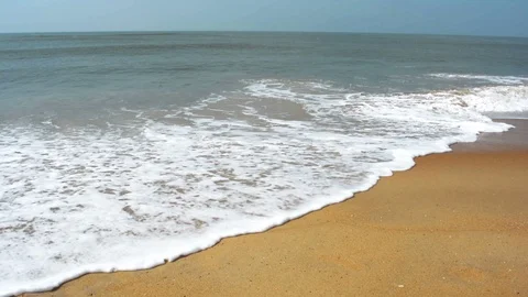 Sea wave on the beach Stock Footage 94616818