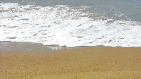 Sea wave on the beach Stock Footage 94620993