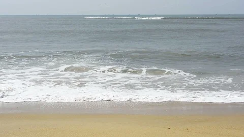 Sea wave on the beach Stock Footage 94644022