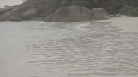 Sea wave on the beach Stock Footage 96310052