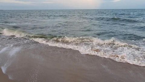 Sea Wave on the beach Stock Footage 117458233