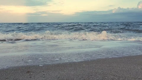 Sea Wave on the beach Stock Footage 117458980