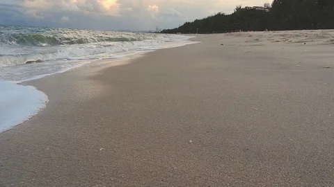 Sea Wave on the beach Stock Footage 117458991