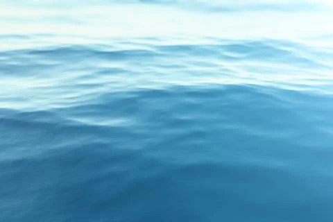 Sea wave close-up, low angle view with bokeh effects. 3d rendering Stock Illustration