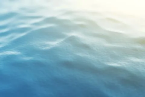 Sea wave close-up, low angle view with bokeh effects. 3d rendering Stock Illustration