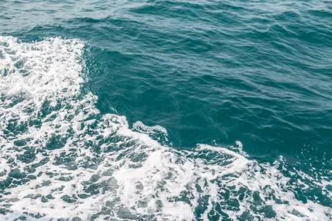 Sea wave close up, low angle view Stock Photos