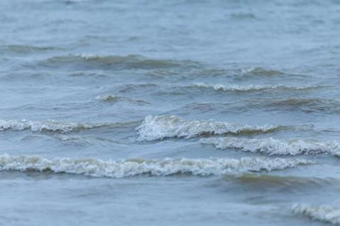 Sea wave close up, low angle view. Selective focus Stock Photos