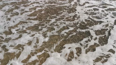 Sea wave close-up rolls on the sandy beach Stock Footage 152277188
