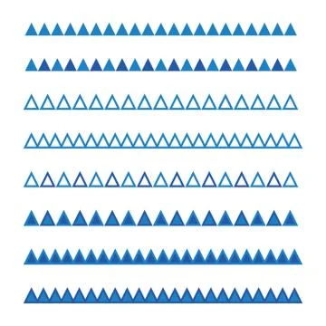 Sea wave concept. Set of designs. Triangular shape. 스톡 일러스트
