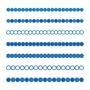 Sea wave concept. Set of designs. Round shape. Stock Illustration