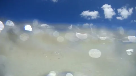 Sea wave crash on the camera Stock Footage 61403798