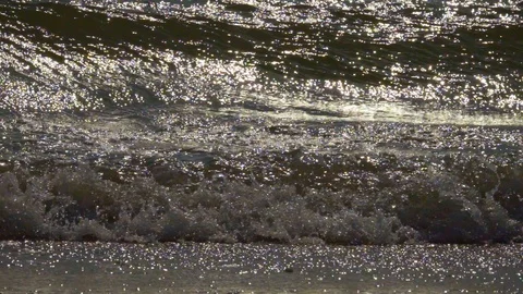 Sea wave crashing Stock Footage 95079935