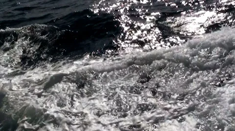 Sea wave from ferry HD 스톡 동영상 35340386