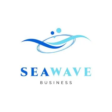 Sea Wave Icon Logo Design Template Stock Illustration