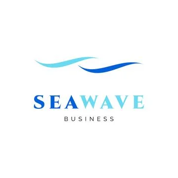 Sea Wave Icon Logo Design Template Stock Illustration