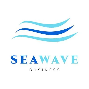 Sea Wave Icon Logo Design Template Stock Illustration